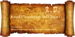 Kovácsovics Dániel névjegykártya